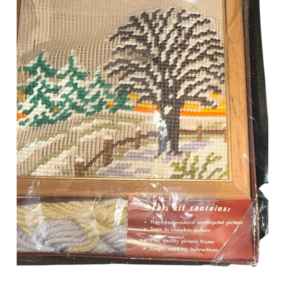 Bucilla Needlepoint Picture Kit designed to finish with frame New In Package - Picture 4 of 4